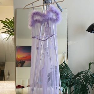 savage x fenty lingerie jumpsuit purple sz xs